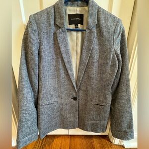 Banana Republic | Mixed Linen Blue Blazer | Barely Worn
